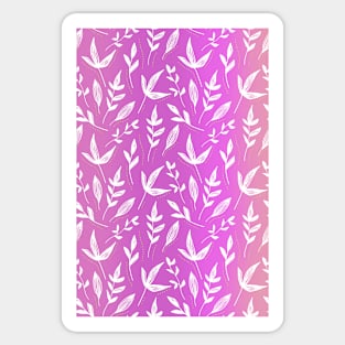 Pink leaves pattern Sticker